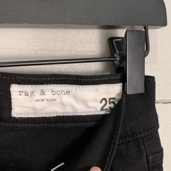 Rag & Bone Modele black bootcut wide leg stretch jeans size 25 - Picture 10 of 12